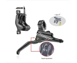 Skivbroms Tektro Hydraulisk 4-kolv V&auml;nster 1900mm Slang MD-M750